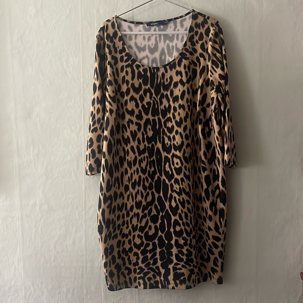 Eloquii Leopard Print Bodycon Dress, size 18/20